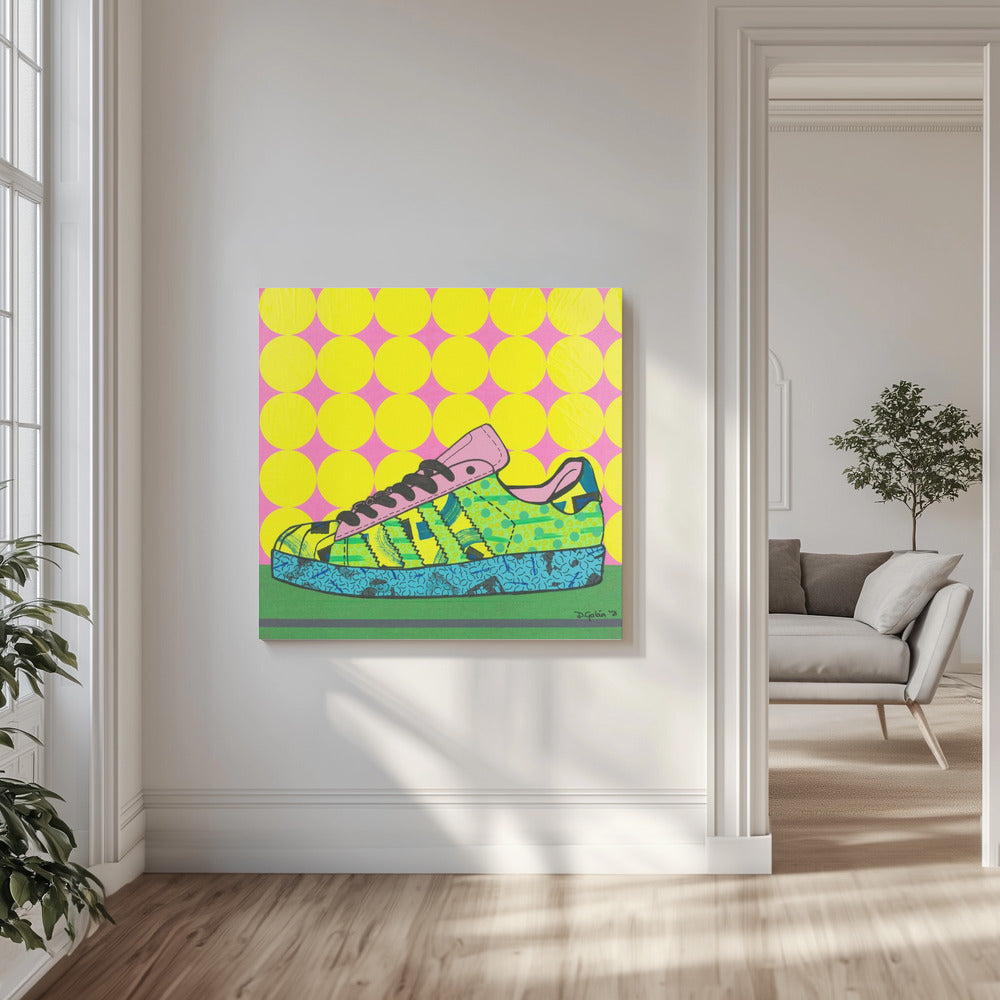 Superstar Grön Rosa Blå | Canvas