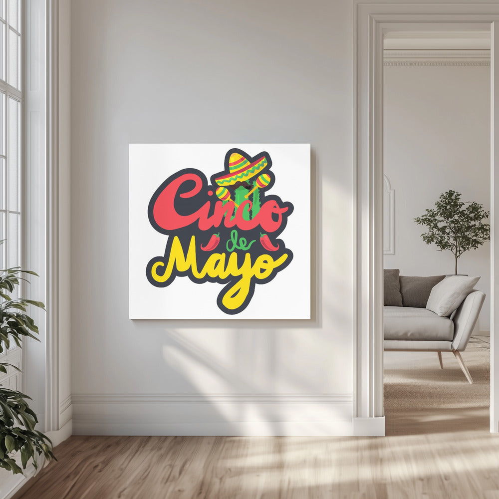 Cartoon Cinco de Mayo Art | Canvas
