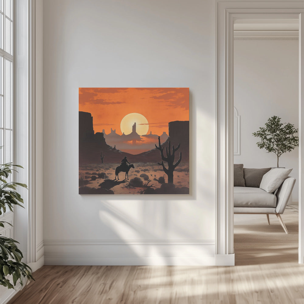 Solnedgångscowboy | Canvas