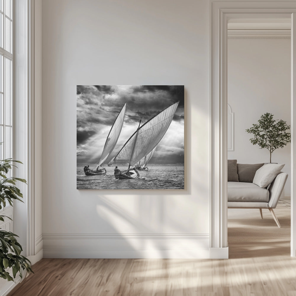Segelbåtar och ljus | Canvas