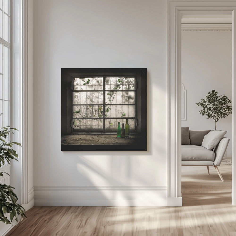Stilleben med glasflaska | Canvas