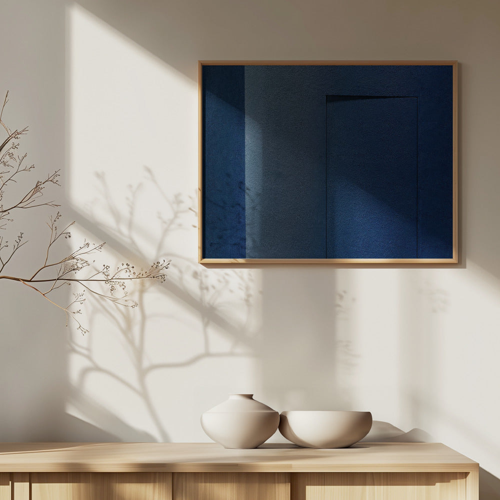 Blå minimalism eller en hemlig dörr | Poster