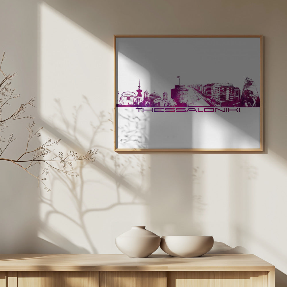 Thessaloniki Greece Skyline City Art (3) | Poster