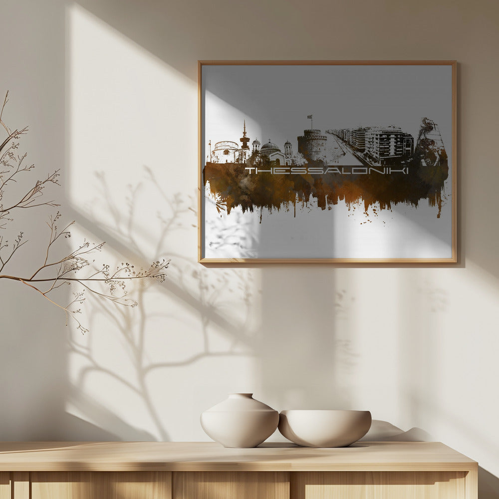 Thessaloniki Greece Skyline City Art (5) | Poster