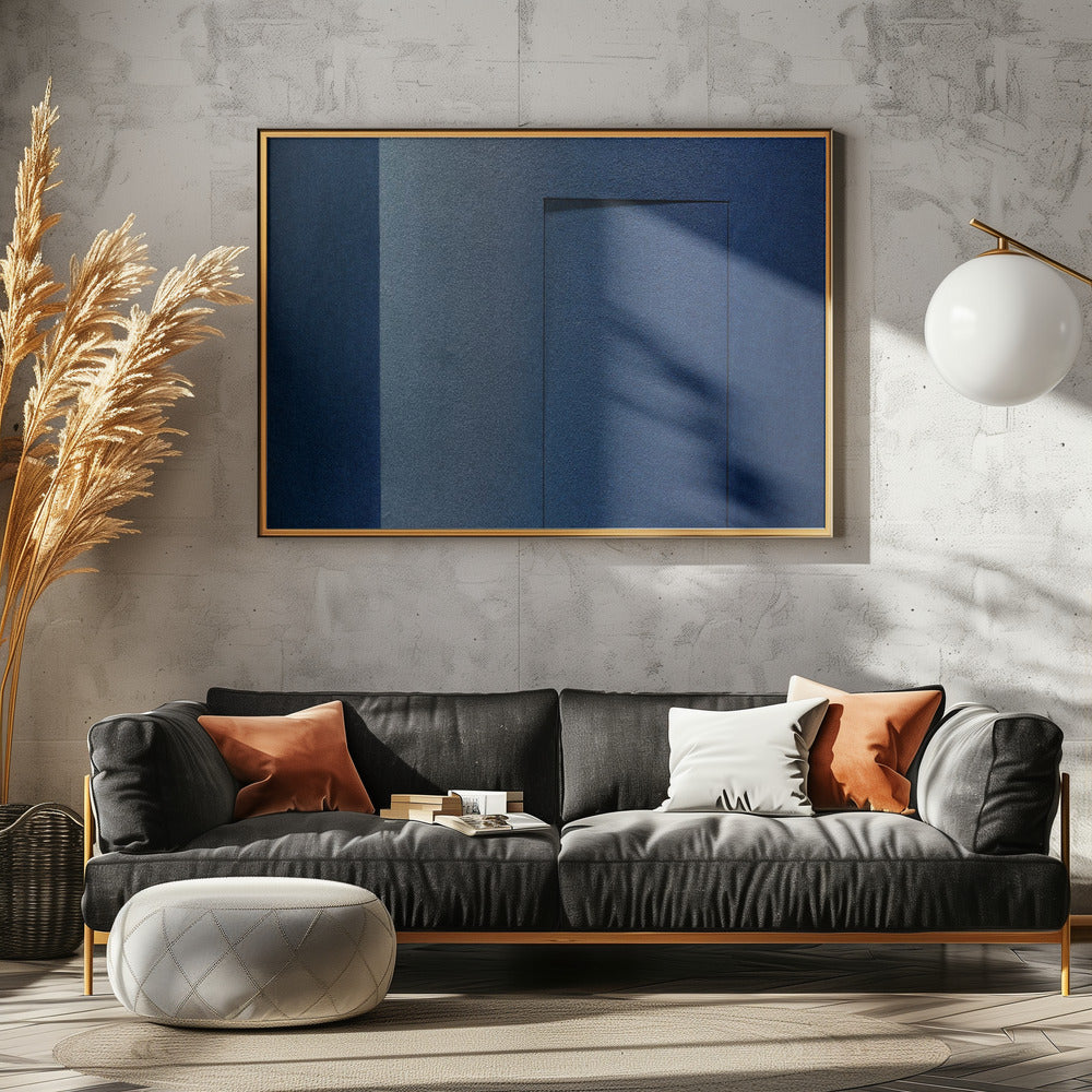 Blå minimalism eller en hemlig dörr | Poster
