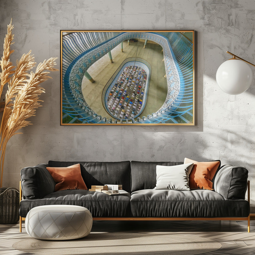 Praying in the mosque | Poster