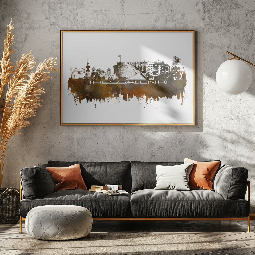Thessaloniki Greece Skyline City Art (5) | Poster