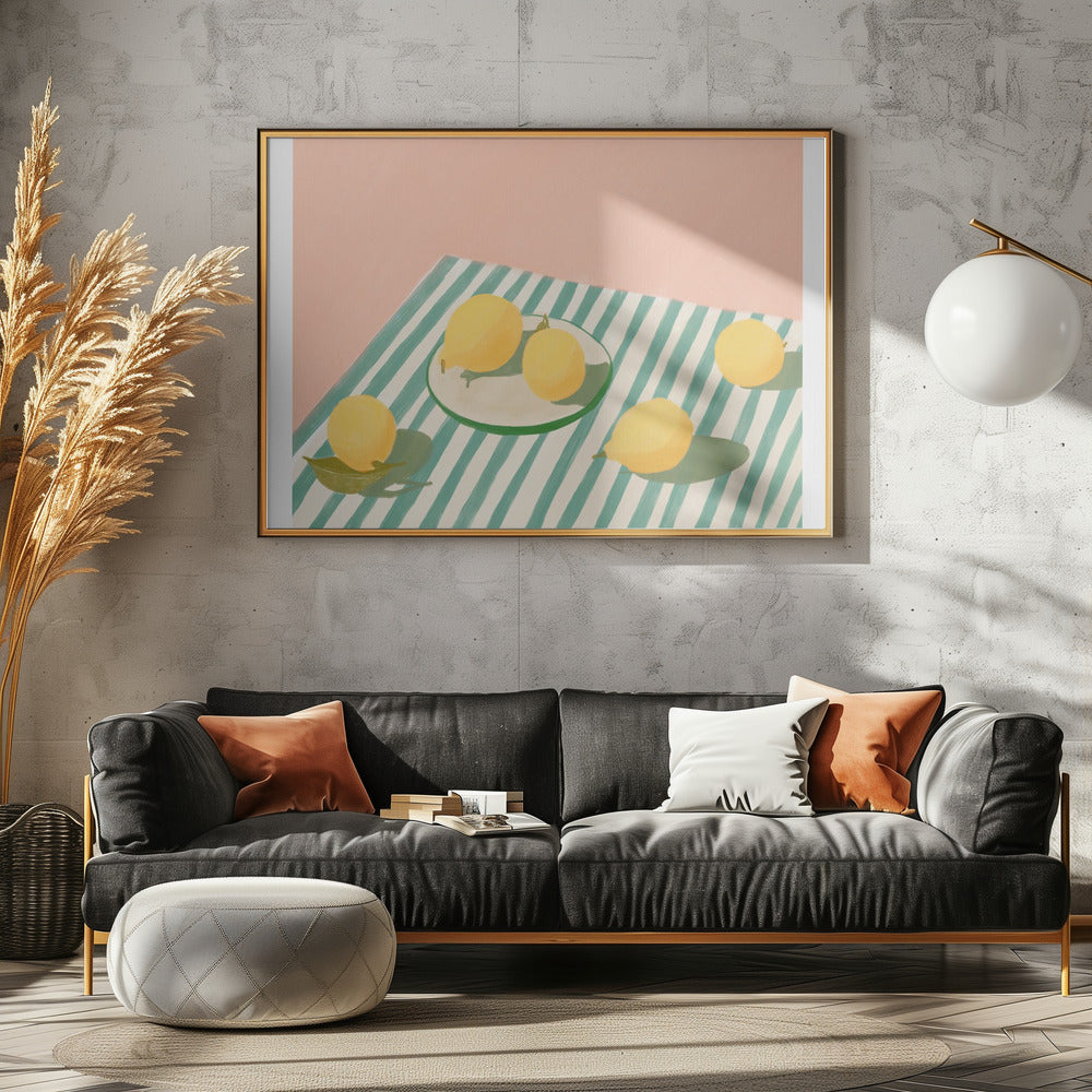 Lemons and stripes | Poster