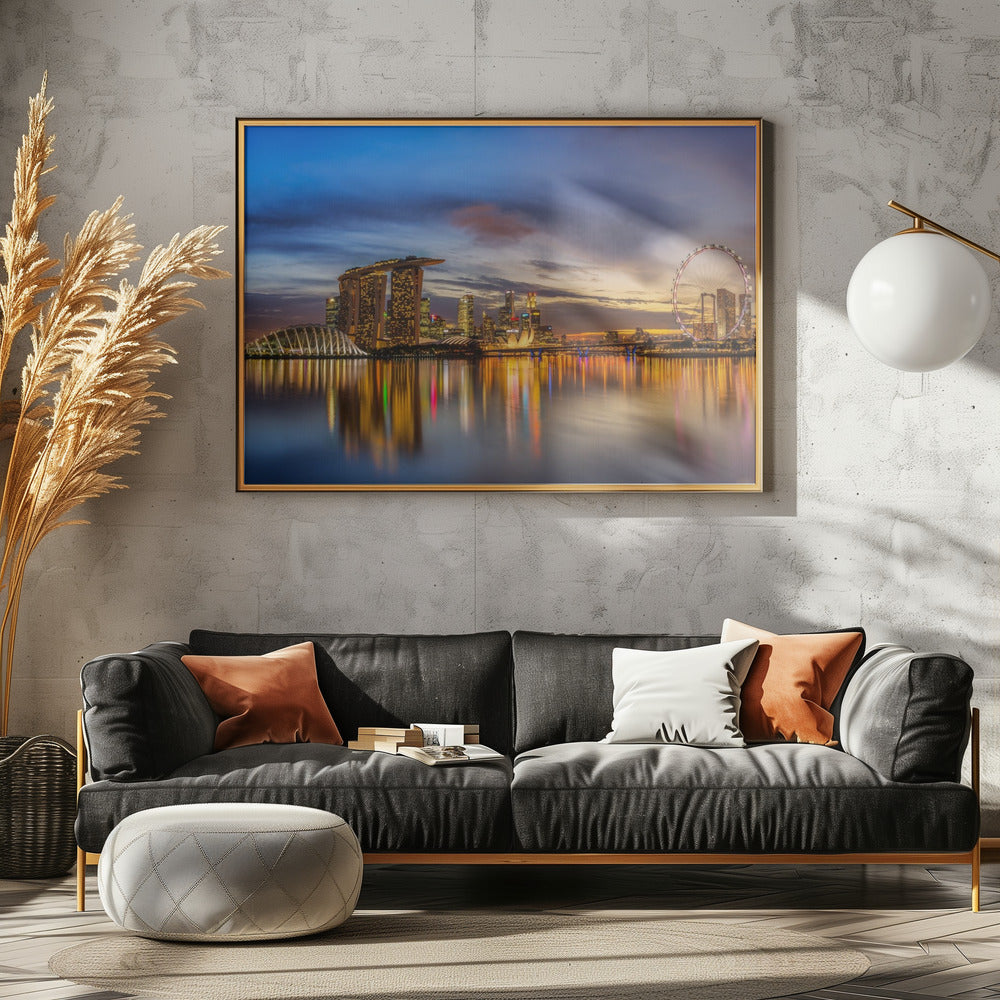 Solnedgång vid viken | Poster