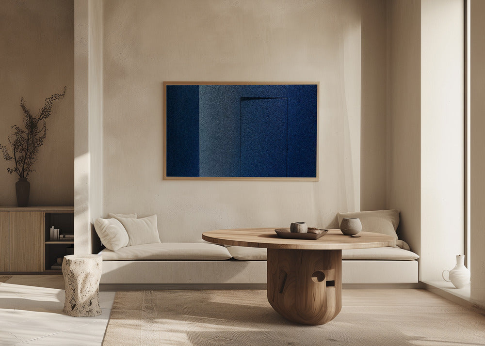 Blå minimalism eller en hemlig dörr | Poster