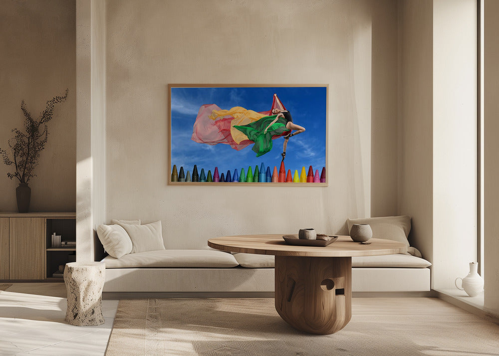 The pose of colorful ballerina | Poster