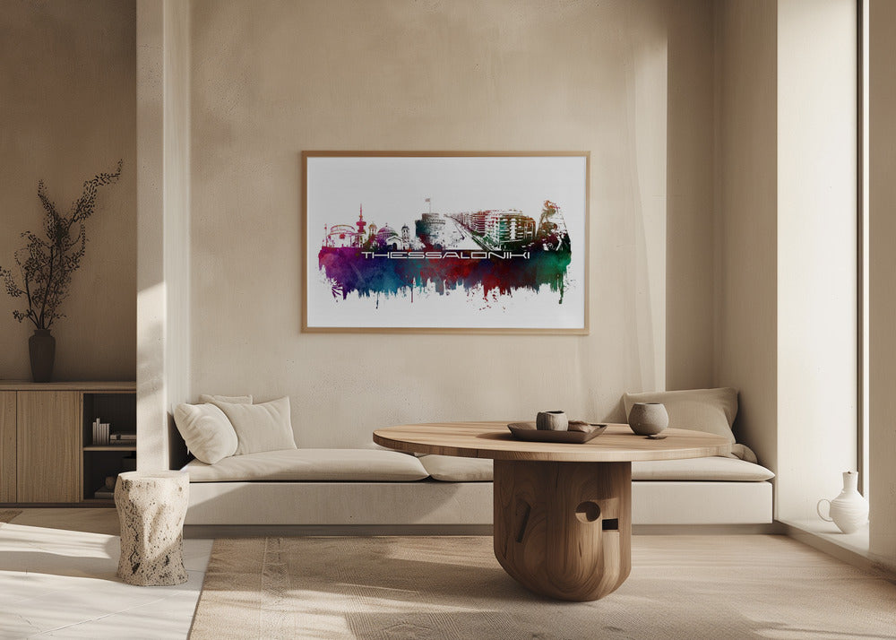 Thessaloniki Greece Skyline City Art (4) | Poster