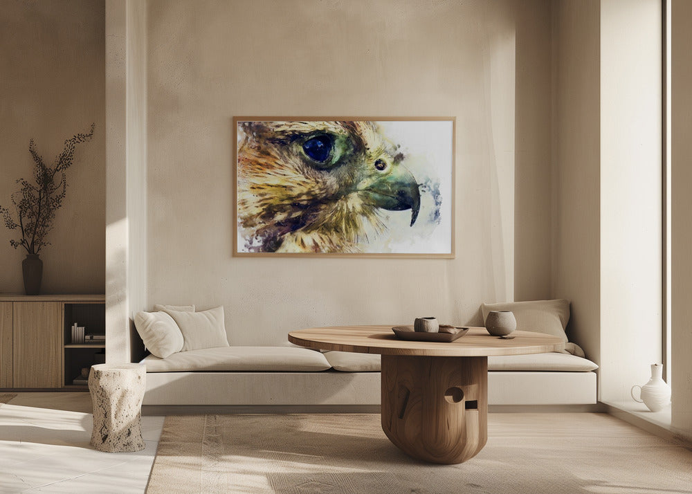 Tier Vogel Turmfalke Aquarell Tierkunst | Poster