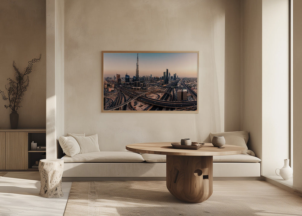 Dubais stadssilhuettpanorama | Poster