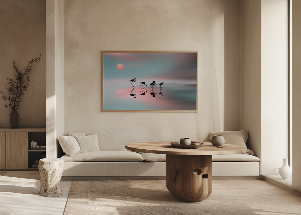 Familj flamingos. | Poster