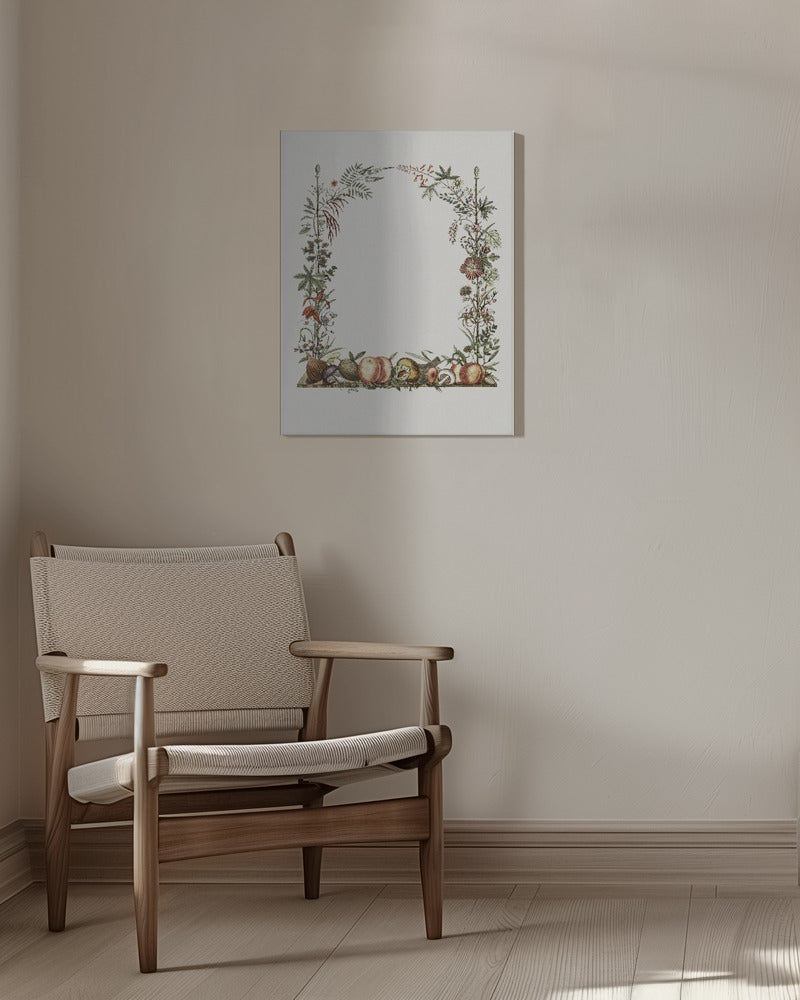 Handritad botanisk ram | Canvastavla