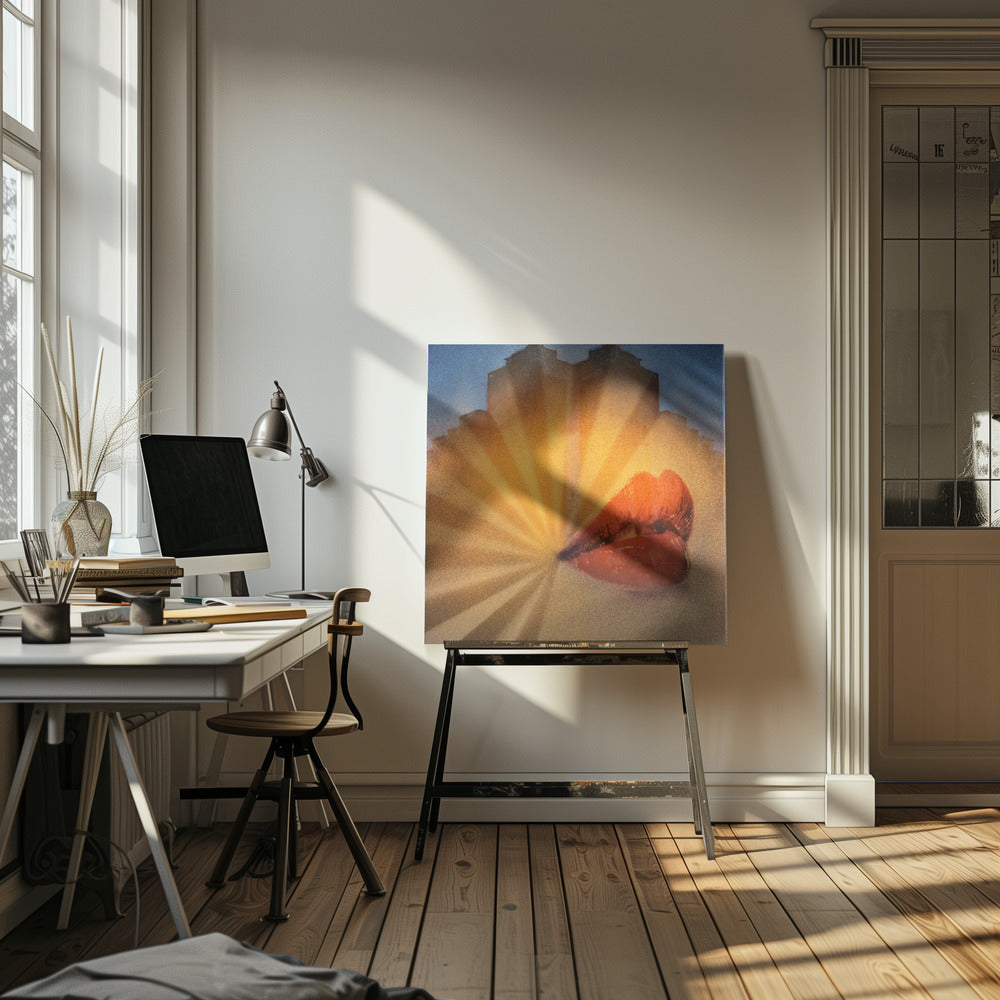 Kyssen med röda läppar | Canvas