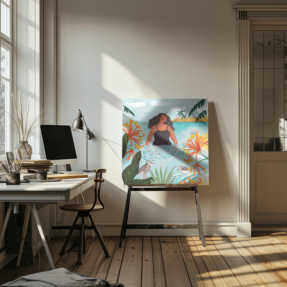 Vandring i havet | Canvas