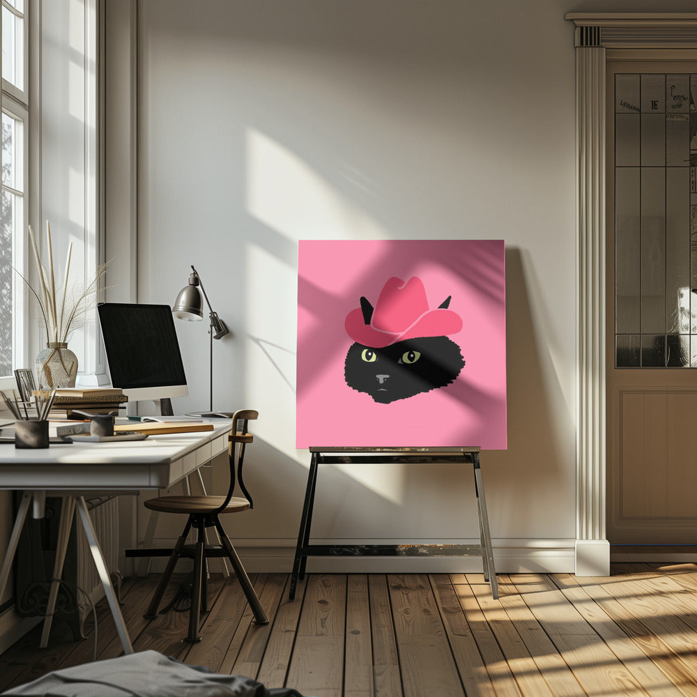 Marcy Den Söta Cowgirlkatten | Canvas