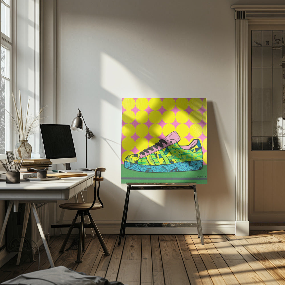 Superstar Grön Rosa Blå | Canvas