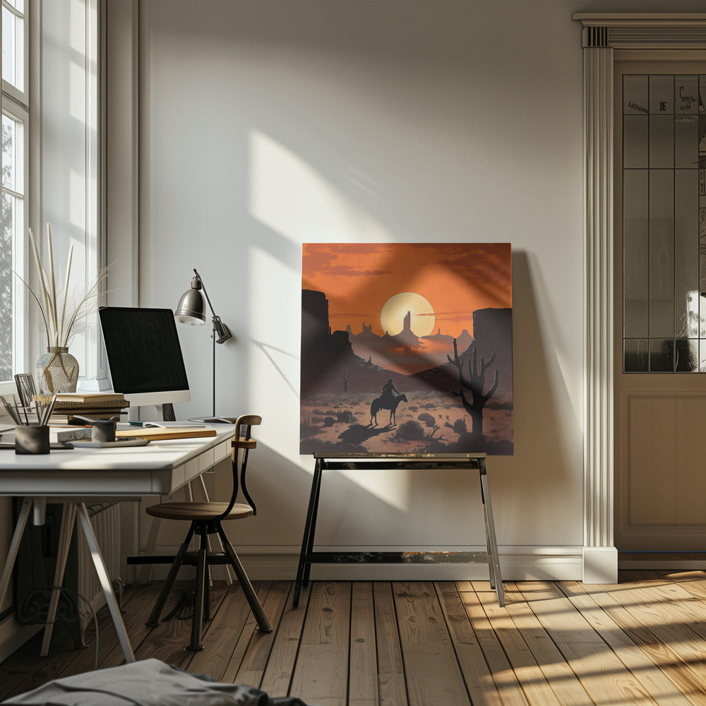 Solnedgångscowboy | Canvas