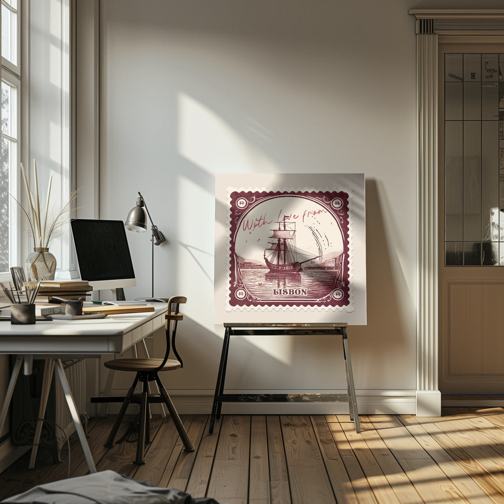 Med kärlek från Lissabon | Canvastavla