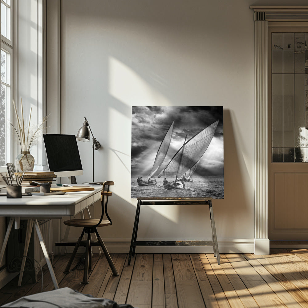 Segelbåtar och ljus | Canvas