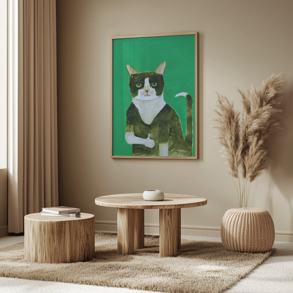 Smokingkatt med tummen upp | Poster