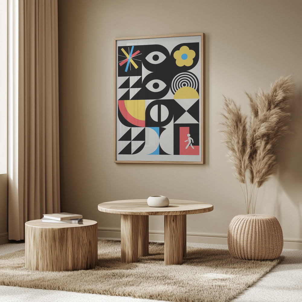 Maximalistisk geometrisk surrealistisk design | Poster
