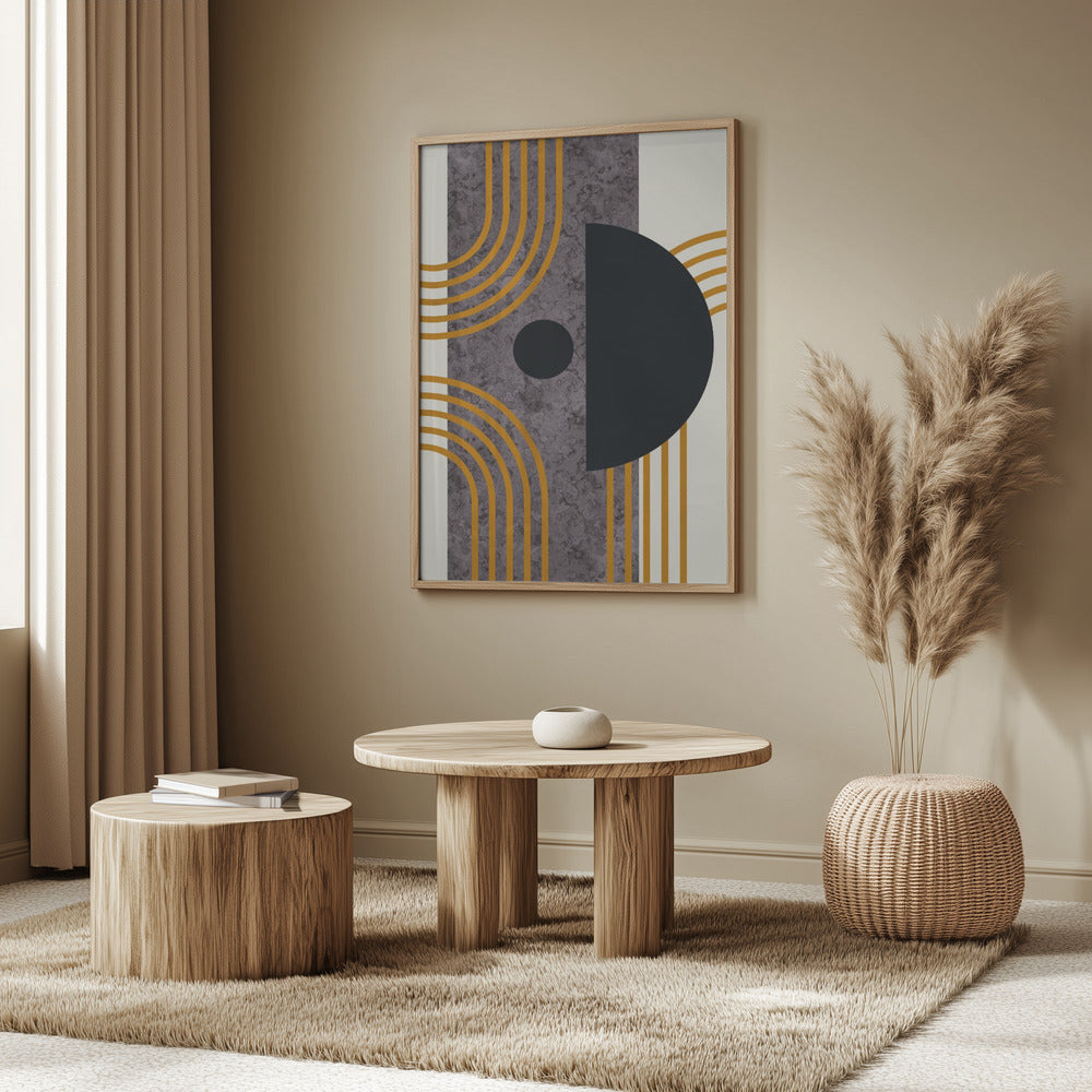 Marble Mid Century Composition | Poster