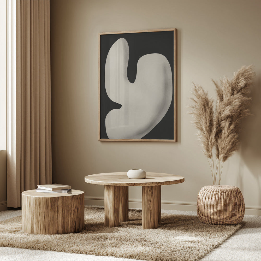 Abstrakt vit skulptur Y | Poster