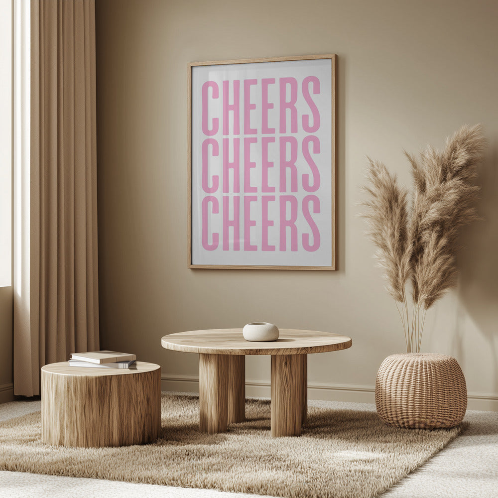 Dreifaches Cheers-Display | Poster - Kunstdruck