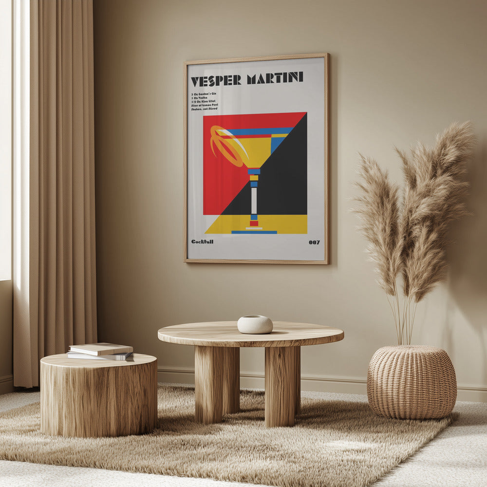 Vesper Martini Bauhaus Cocktail | Poster