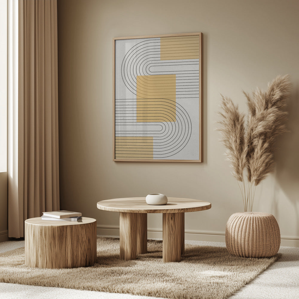 Gráfico moderno amarillo | Posters - Impresiones de Arte