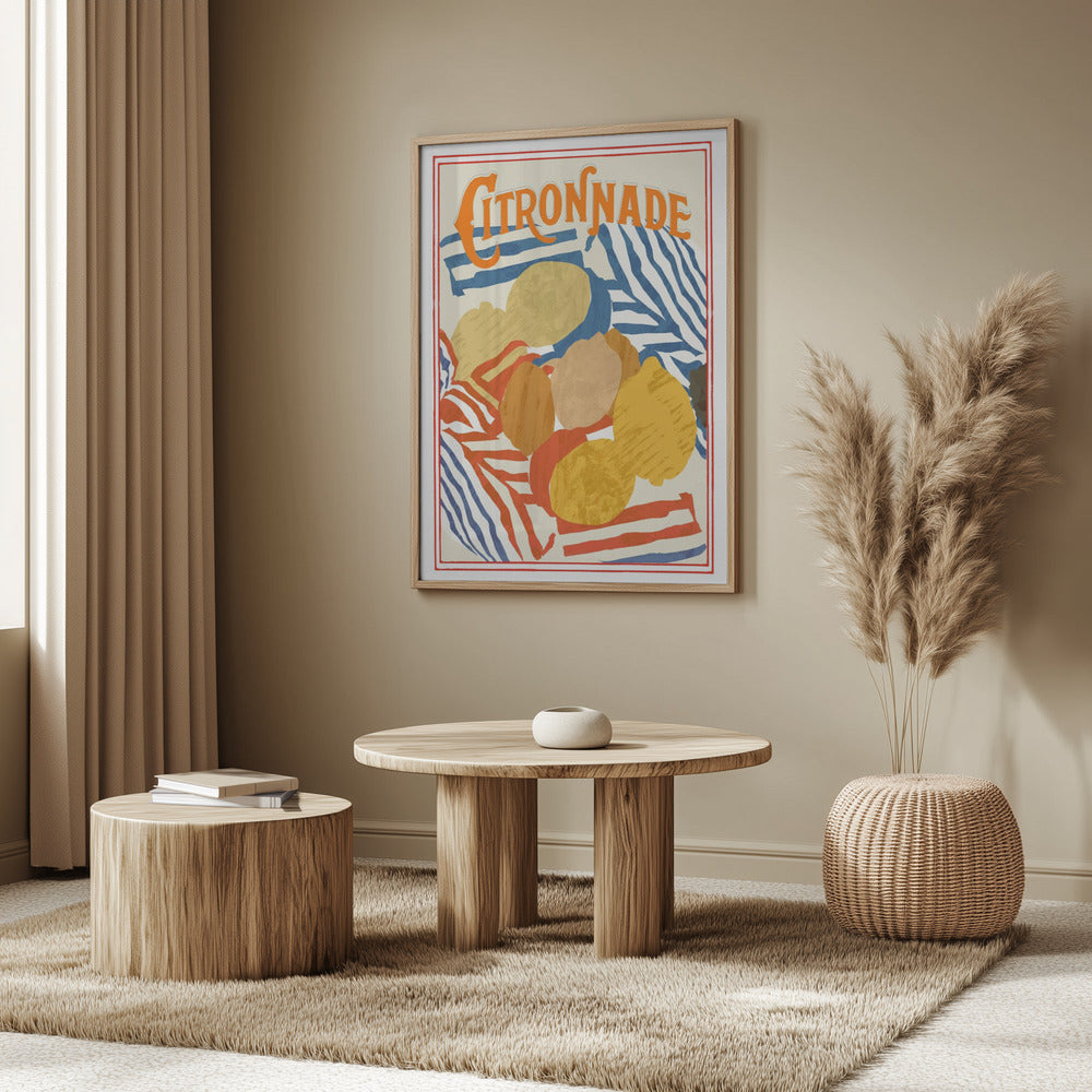 Citronblå och röd | Poster