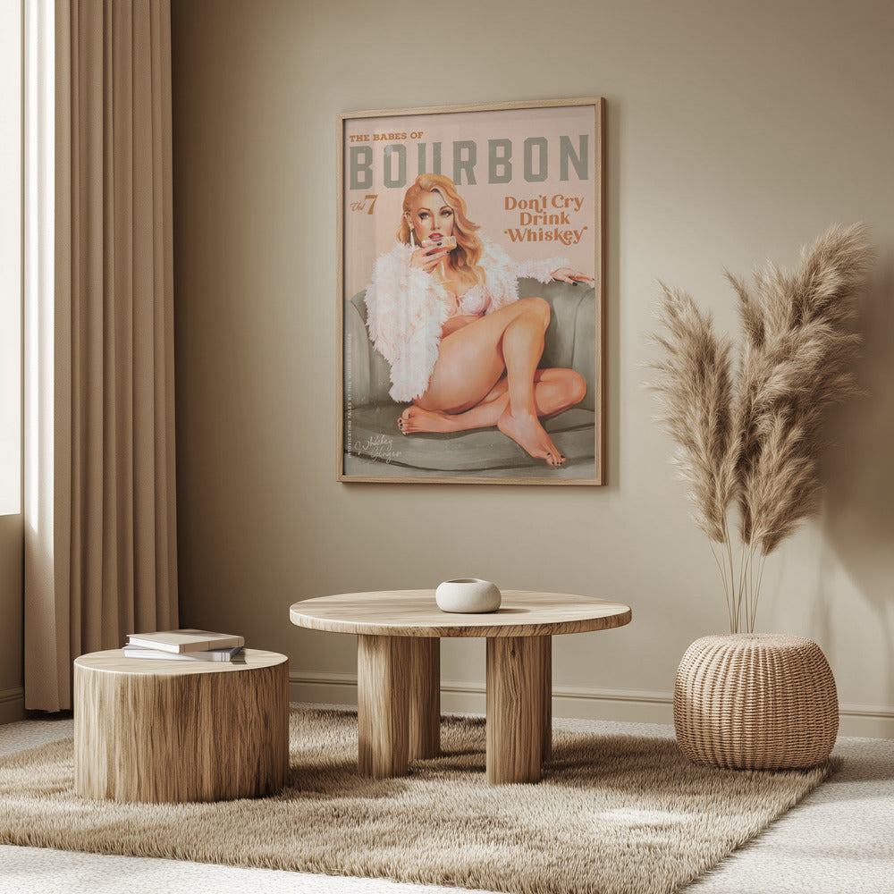Babes of Bourbon Vol 7 Sexig Vintage Whiskey Pinup Girl | Poster