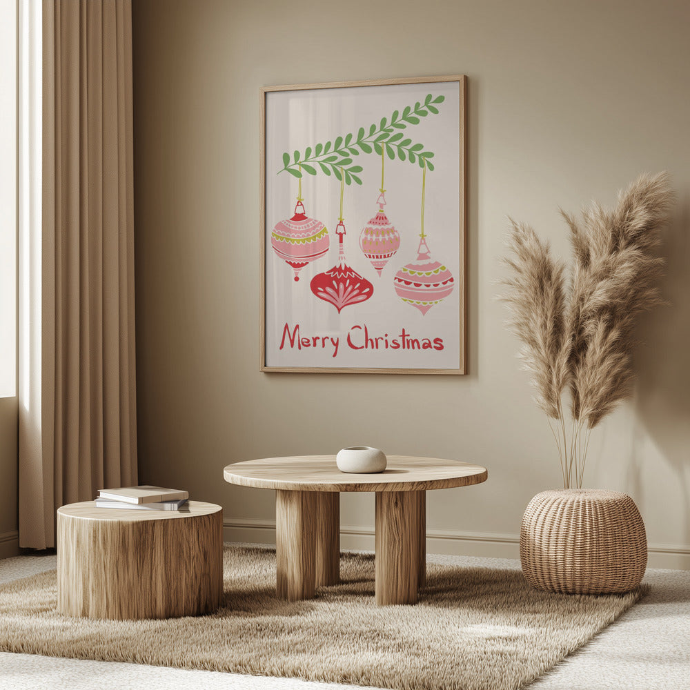 Glada små julgranskulor | Poster