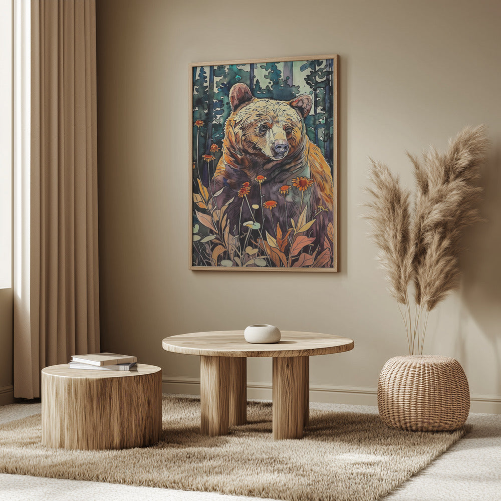 Animal Bear Watercolor Animal Art 4 | Poster