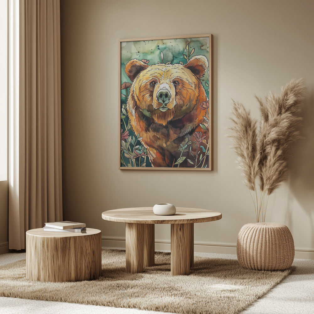 Animal Bear Watercolor Animal Art 3 | Poster