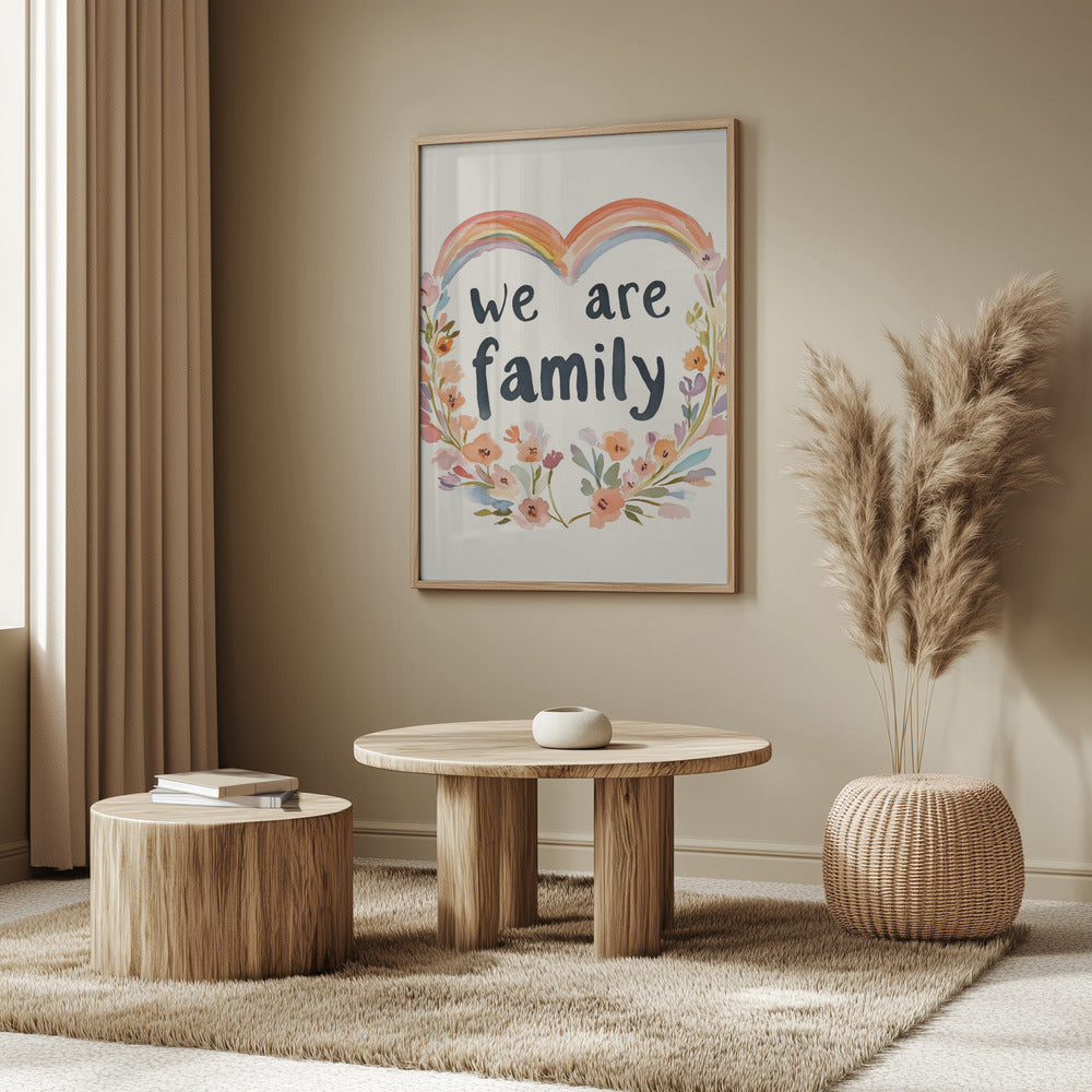 Wir sind eine Familie (Blumen Nr. 02) | Poster - Kunstdruck