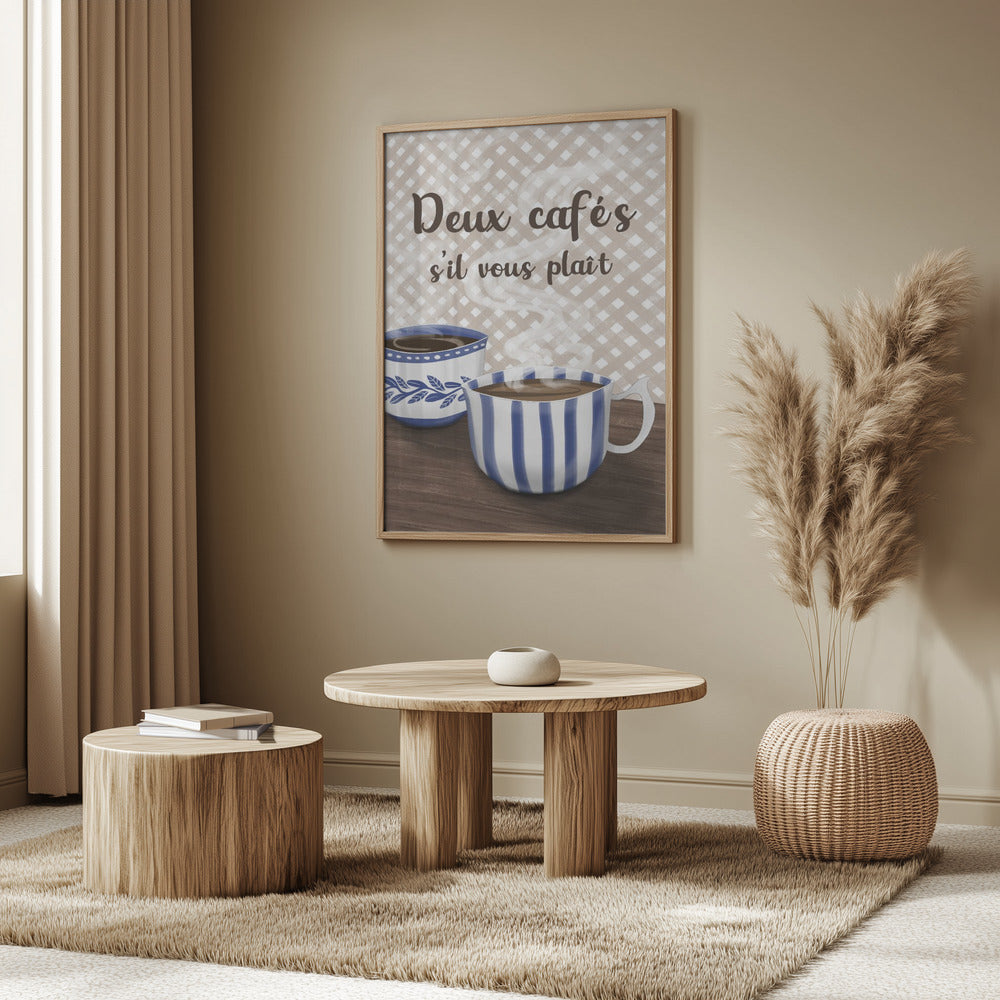 Två kaffe tack | Poster