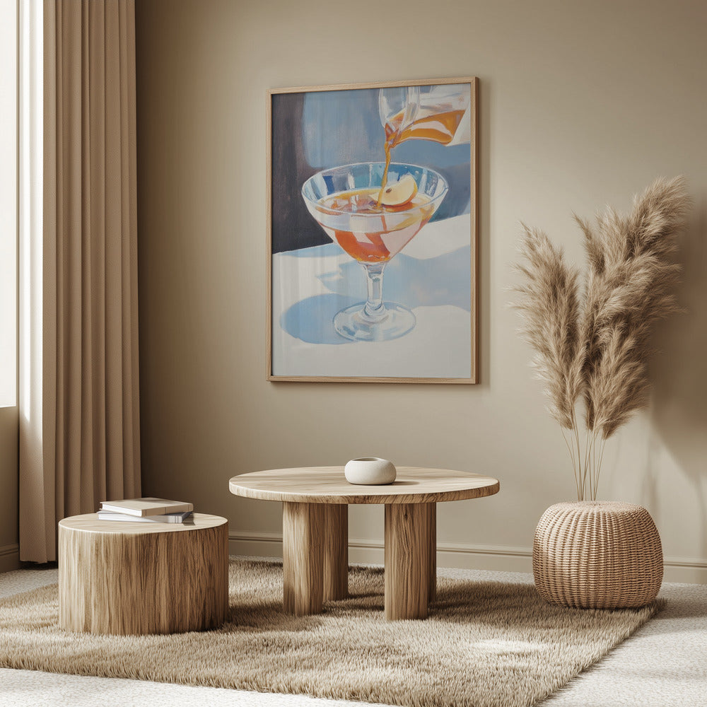 Hälla citronte i ett glas | Poster