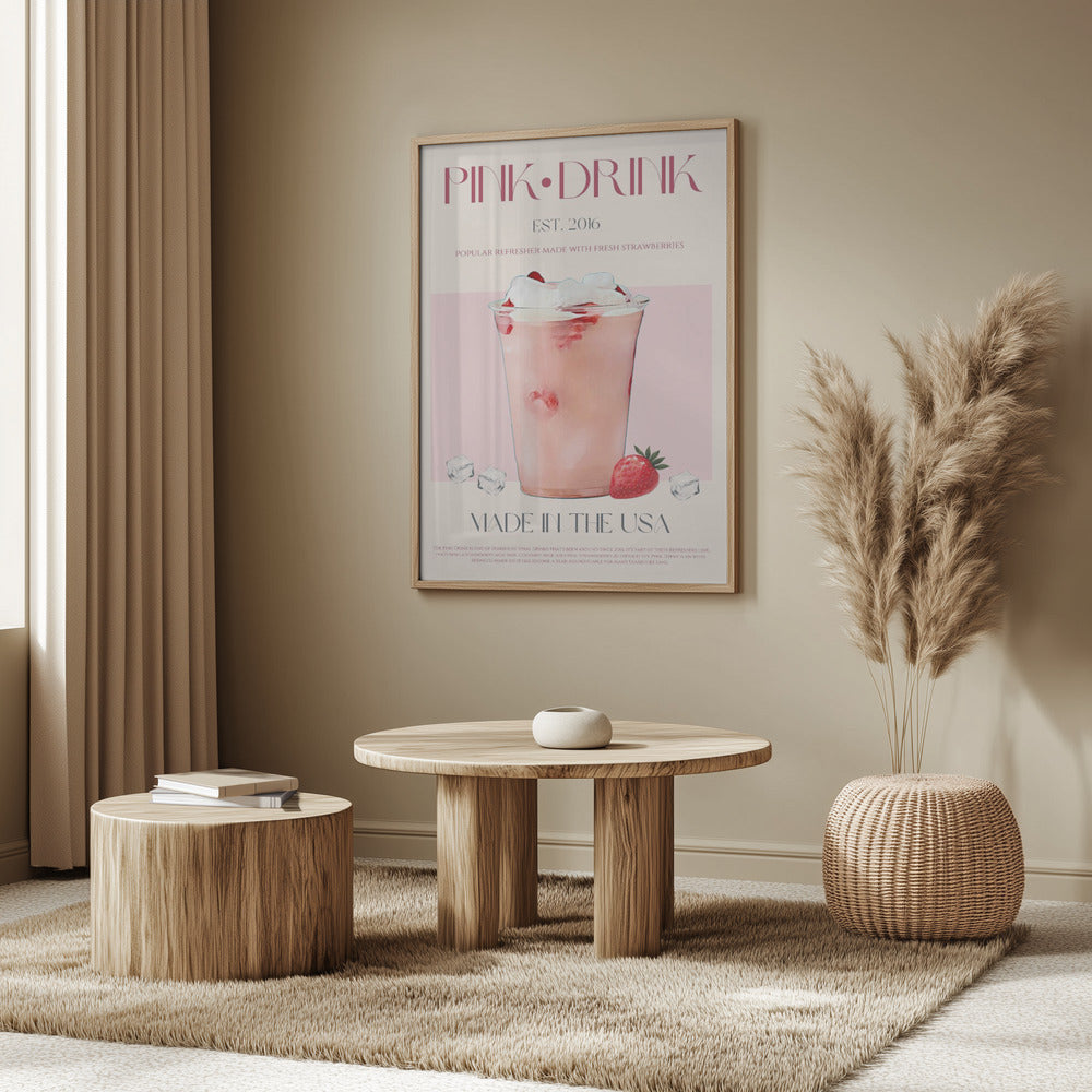Rosa dryckestryck | Poster