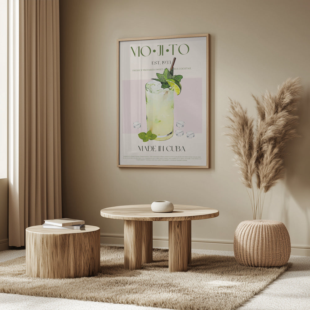 Mojito-tryck med cocktail | Poster