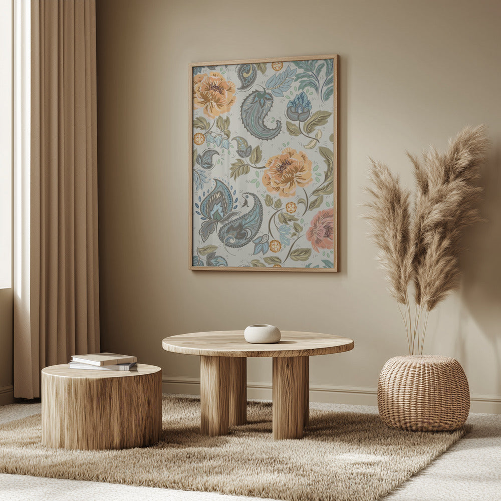 Floral Heritage paisley Antique pattern | Poster