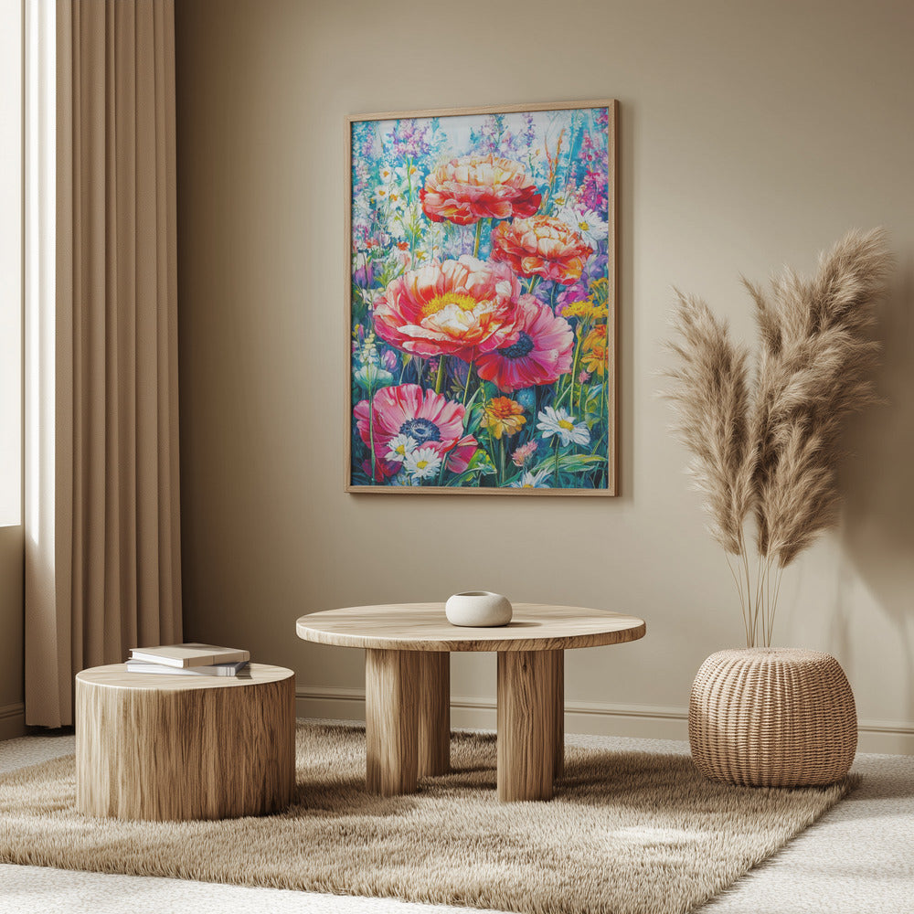 Wildflower Meadow Evergreen Flowers | Poster