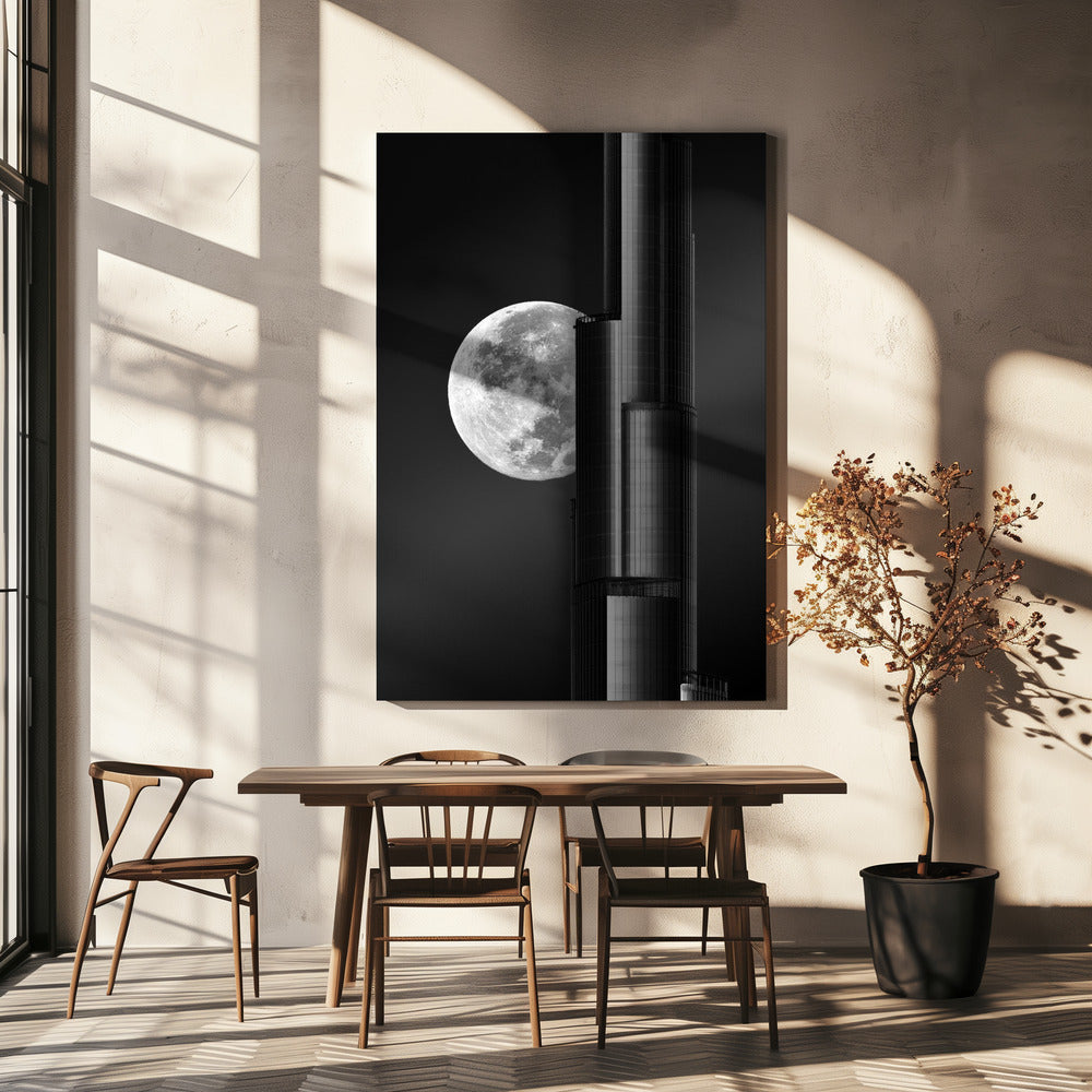 Supermånen Burj Khalifa | Canvas