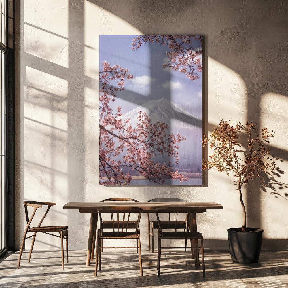 Berget Fuji i körsbärsblommorna | Canvas
