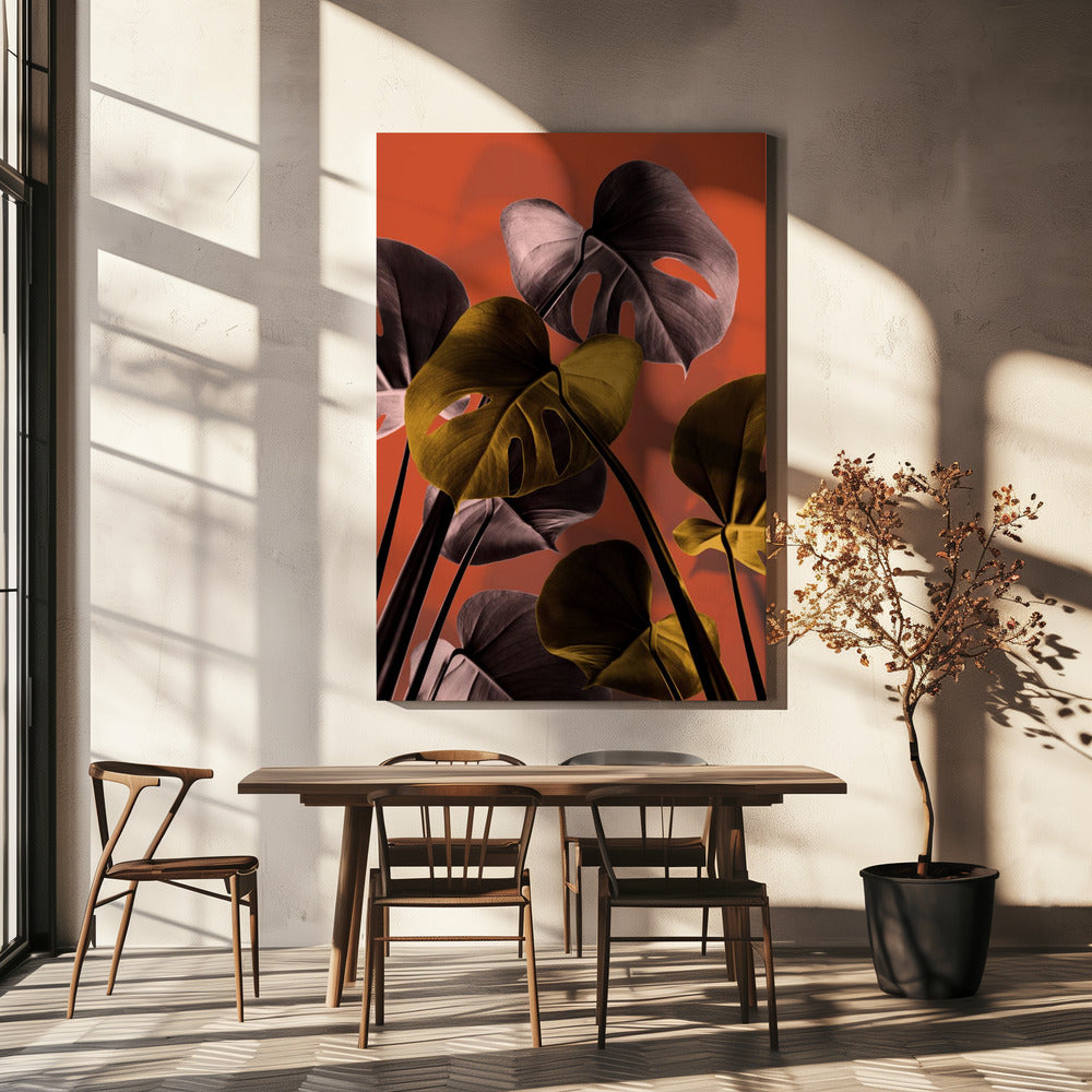 Monstera Orange 01 | Canvastavla
