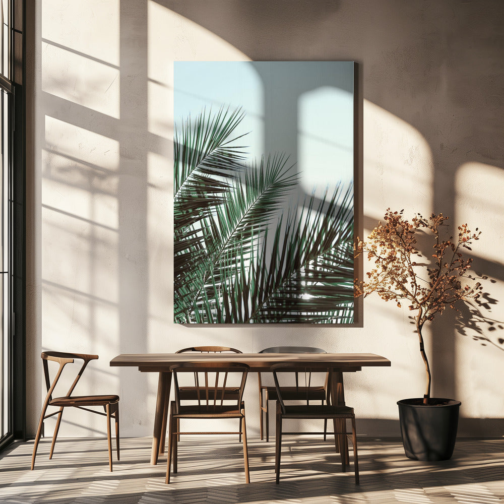 Palmblad, himmel_1 | Canvas